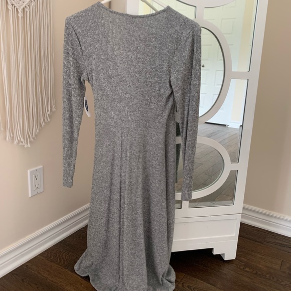Dark grey ribbed dress - Picture 2 of 5